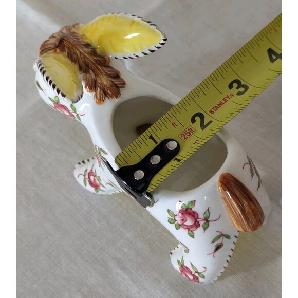 Vintage Lefton Ceramic Pottery Floral Patchwork Donkey Planter Roses Japanese - Picture 15 of 15